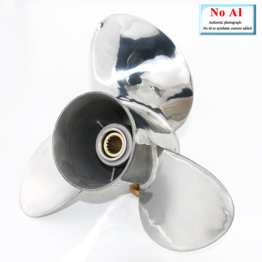 Yamaha Stainless Steel Propeller RH for 150-300HP Engines, 3-blade Outboard Propeller