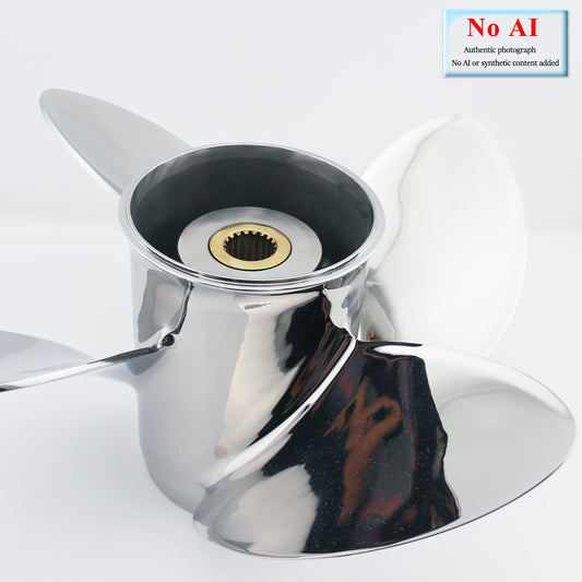 Stainless Steel Propeller fit Volvo Penta SX Drives 3.0L 4.3L 5.0L 5.7L 5.8L 7.4L 8.2L Engines, RH/LH 4-blade Propeller