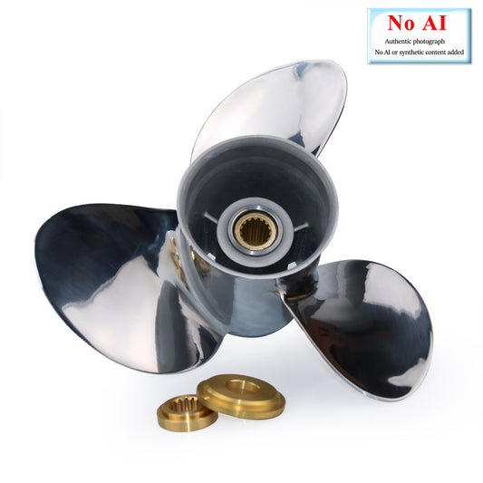 Yamaha Stainless Steel Propeller LH for 150-300HP Engines, 3-blade Outboard Propeller