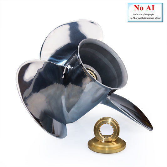 Yamaha Stainless Steel Propeller LH for 150-300HP Engines, 3-blade Outboard Propeller
